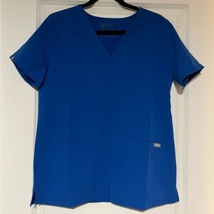 FIGS- Royal Blue Casma- Three-Pocket Scrub Top